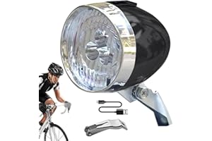 JLOBNYIUN Phare de vélo rétro - LED Ultra Lumineux, éclairage vélo Vintage, feu étanche | Lampe de vélo Design Classique avec Fixation Robuste, éclairage Puissant pour Cyclisme de Nuit et sécurité Optimal