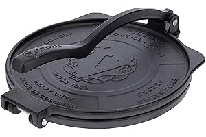 VICTORIA 10-calowa prasa do tortilli żeliwnej klasy komercyjnej, wykonana z bardzo wytrzymałego żelaza HD, wyprodukowana w Kolumbii