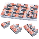 XALXMAW 18 pieces Electrical Connectors, 1 in 3 out Can Combine Quick Terminals Freely, Compact Cable Connector, Suitable for
