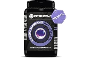 FITOCROMA® Cardo mariano - Bioattivato con Tecnologia EMUBOOST™,detox fegato e intestino, Innovativa formulazione ad elevato assorbimento, 3 mesi di trattamento, 90 capsule vegetali