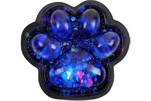Cat Paw Squeeze Toy, Starry Sky Cat Paw Squishy Toys Roliga Pinch Toys Fufu Cat Paw Relaxing Stress Toys Kawaii Cat Paw Fidget Toys för Barn Vuxna Halloween Påsk Party Favors (Bländande