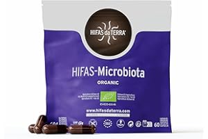 HIFAS DA TERRA - HIFAS-Microbiota Extractos de Hongos Puros de Reishi, Melena de León, Pleurotus y Shiitake para el Bienestar Digestivo, con Efecto Prebiótico - Refill 60 Cápsulas