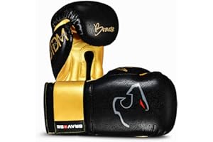 Bravose Nemesis Boxing Gloves for Mens, Women Hinge Free Mould for Optimal Snug Fit, Prevent Wrist Injury Perfect for Training & Sparring Pads Workout MMA Muay Thai Gloves