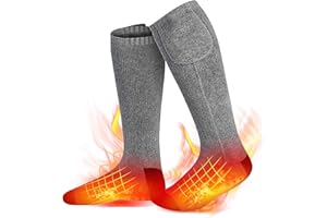 CHUANKEFANXING Calzini riscaldati, calzini riscaldati per uomini donne, calzini riscaldati bisogno di batteria ricaricabile (non inclusa) alimentato con 3 livelli di riscaldamento impostazioni Feet Warmer