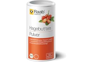 ‎RAAB VITALFOOD Raab Vitalfood® Bio Hagebutten Pulver (250 g) - Premium-Sorte AP-4® Hagebutte aus dem Süden von Chile, mit natürlichem Vitamin C für eine normale Kollagenbildung & Knorpelfunktion, ohne Zusätze