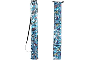 Copechilla Bolsa para Aparejo de Pesca 146cm con cinturón de Hombro,Bolsas de Pesca con Doble Bolsillo Lateral Impermeable,Caña de Pescar y Equipo de Pesca de Bolsa de Almacenamiento,Camouflage Azul