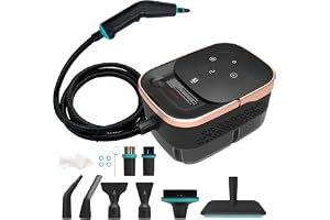 2500W Handheld Steam Cleaner, 6-Speed with Large Tank & 10 Accessories | 10s Heat-Up steamer cleaning for Kitchen, Bathroom, Car Detailing, Tile & Grout Cleaning