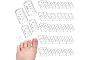 QIIMENGUER 40 Stück Zehenschutz Kleiner Zeh, Durchsichtige Zehenschutz Silikon Durchsichtige für Männer und Frauen zur Abfederung der Reibung am kleinen Zeh, zur Blasen sowie zur Schmerzlinderung（Groß+Klein）