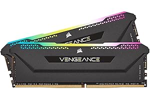 Corsair Vengeance RGB PRO SL 16GB (2x8GB) DDR4 3200MHz C16, Illuminated Desktop Memory Kit (10 Individually Addressable RGB LEDs, Wide Compatibility, Optimised for Bandwidth & Response Times) Black