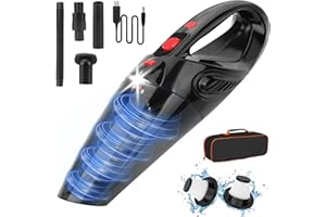 Tgeserwe Handheld Vacuum Cleaner, 8000Pa Powerful Suction Car Vacuum Cleaner, Rechargeable Hand Held Hoovers Cordless for Home Car Pet Hair Office