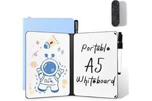 AGM A5 Mini Whiteboard, Double Sided Portable Dry Erase Board with Pen, for Study, Meeting,Doodling-Blue