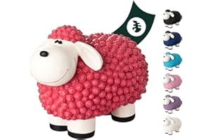‎VERDOBA VERDOBA Mini Deko Schaf für den Garten, wetterfest - pinkes Deko-Schaf Molly - Gartenfigur Schafe Gartendeko außen Dekofiguren (Pink)