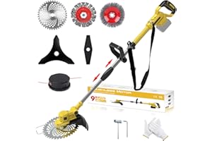 FIUTAZGE Akku Rasentrimmer für Makita-Akkus mit 5 Klingentypen Rasentrimmer mit Unkrautbürste 4 In 1 Bürstenlose Freischneider (ohne Akku)