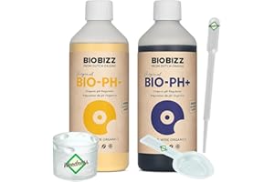 Weedness BioBizz Bio pH+ Plus 250 ML + pH- Minus 250 ML - pH-Lifter Engrais pour Cultures d'intérieur BioBizz Engrais Ph Plus Liquid Lifting