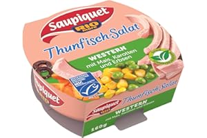 ‎SAUPIQUET RIO MARE Saupiquet Rio Mare Thunfisch-Salat Western, MSC zertifiziert, Fix und fertig zubereitet, Ideal für unterwegs, 160g