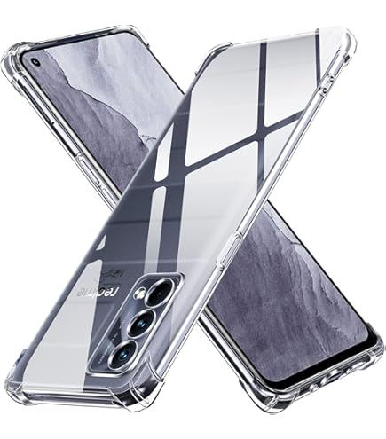 Pnakqil Custodia Con Cordino Per OPPO Realme GT Master Edition 5G - Cover Trasparente In TPU Con Tracolla Regolabile E Protezione Schermo (Rosa) - 5