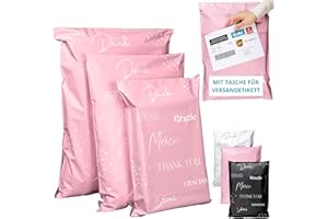 ‎EMBALLAX EMBALLAX - 60 Versandtaschen MIT TASCHE FÜR VERSANDETIKETT - 3 Größen M/L/XL - WIDERSTANDSFÄHIG/WASSERDICHT - Versandtüten für Kleidung - Warensendung Umschlag für Kartons - Versandbeutel - Danke