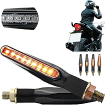 Lot De 2 Clignotants LED Mini Moto 12V - Design Rétro, étanches IP67, Certifiés E24, Durée De Vie 50 000h