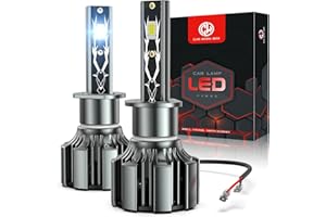 CAR WORK BOX Bombillas H1 LED 16000LM 80W, 6500k Blanco H1 Lámpara de Faro LED para Coche, 400% Más Brillante Que la Halógena