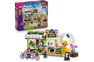 LEGO Friends Creative Flower Shop 42693 | Flower Shop Toy, Artificial Flowers, 2 Mini Dolls & Bike, Miniature Set, Gift for 7+ Year Old Girls & Boys, 377 Pieces