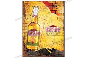 SIGNS 2 ALL Metal Signs - Plaque murale en métal à suspendre avec logo Desperados - Pour cuisine, abri de jardin, garage - Petite taille (15 cm x 10 cm)