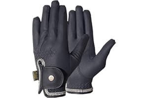 AK RIDING SPORTS LTD AK Horse Riding Gloves for Competition & Dressing with Crystal Diamante AKRS-6366
