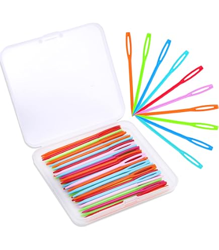 Large Eye Sewing Needles Kit With Plastic Tapestry Pins - 19 Needles & 8 Pins For Quilting, Knitting, Crafts - View #4