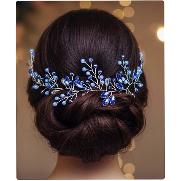 4-teiliges Haargabel-Set – Mit Blumen & Perlen, Elegant, Für Braut, Party & Täglichen Gebrauch