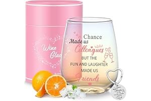 Yalucky Abschiedsgeschenk Kollegen Weingläser Geschenk zum Abschied Abschied Kollegin Jobwechsel Neuer Job Viel Glück Personalisierte Beste Freundin Geschenke für Frauen Männer-480ml Weinglas