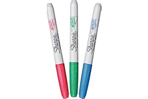 ‎SHARPIE SHARPIE Metallic-Permanentmarker | feine Spitze | Gemischte Farben | 3 Stück
