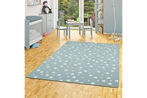 Snapstyle Tappeto per Bambini - Stelle - Verde Menta - 17 Dimensioni