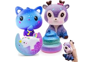 Squishy Toys Kawaii 4PCS, VICTERR Giocattolo Slow Rising Squishies, Simpatico Morbido Squishy Toys Regalo per Bambini Giocattolo Antistress per Ragazze Ragazzi Aldulto