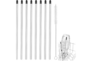 AONAYO 8stüCk GeschirrspüLer Flaschenhalter,Flaschenhalter SpüLmaschine,Rostfrei FüR SpüLmaschine FlaschenköRbe Mit ReinigungsbüRste,Passend FüR Sodastream Flaschenhalter,Normaler GeschirrspüLer-Geschirrkorb