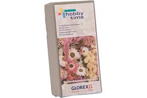 GLOREX 6 3804 720 - Pianka do zatapiania suszonych kwiatów, masa do zatapiania kompozycji kwiatowych i dekoracji, ok. 23 x 11 x 7,5 cm, szara