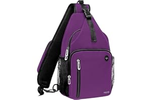 MOSISO Bolsa Mochila Sling, Mochila Viaje para Senderismo Bolsas de Hombro Cruzada Bolsa de Pecho con Bolsillo Frontal Cuadrado y Puerto de Carga USB