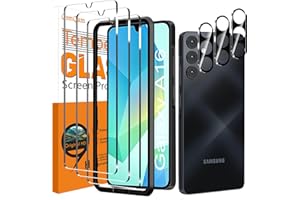 QsmQam 3 Stück Panzer Schutz Glas für Samsung Galaxy A16 4G/5G und 3 Stück Kameraschutz, 9H Härte Panzer folie Schutzfolie, HD Displayschutz Folie, Anti-Kratzer, Bläschenfrei