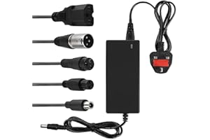 FANTASYON Electric Scooter Charger, 42V 2A Hoverboard Charger, Universal with 6 Connections for 36V Li-ion Batterie, for Xiaomi Scooter,Electric Bike, Mobility Scooter