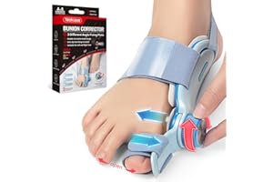 Tech Love Bunion Corrector Big Toe Straighteners, Adjustable Knob Double Correction, Toe Separator for Big Toe Relief Bunion Splints Hammer Toe Straightener, Suitable for Left and Right Feet (1PC)