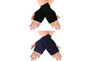 Blulu Gants Chauds sans Doigts avec Trou de Pouce