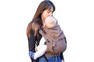 BABYMONKEY Regolo Baby Monkey Marsupio neonato ergonomico, porta bebe, Essential Marrone, zaino porta bambino e neonato (0-24 mesi)