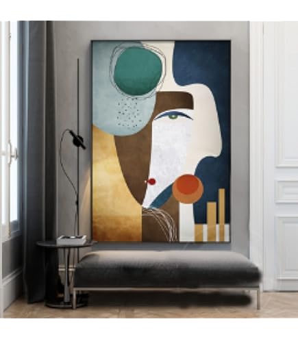 Lot De 2 Décorations Murales Abstraites Modernes En Bois Pour Salon Art