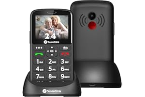 SweetLink S3PLUS 4G Seniorenhandy Ohne Vertrag, 1400mAh Akku Handy für Senioren Dual Nano SIM, SOS-Taste, 2,4 Zoll Farbdisplay Großtastenhandy mit Ladestation, Taschenlampe, FM-Radio, Nur Nano-SIM