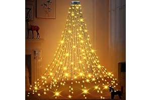 KICLBD Łańcuch świetlny na choinkę, 400 diod LED, pierścień świetlny na choinkę, 1,75 m, wysokość 16 łańcuchów świetlnych, dekoracja bożonarodzeniowa, 8 trybów na Boże Narodzenie, wesela, urodziny