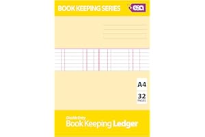 A4 16 Sheets 32 Page Accounts Book Keeping Cash Journal Ledge Analysis Accounting TRANSACTIONS Books for Account Transaction FINANCES with A RULING Guide E&A DISTRIBUTION LIMITED (Ledger)