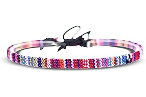 Made by Nami Boho Surfer Anklet Unisex - Ethnic Ankle Bracelet Women & Men - Handmade Beach Jewellery & Festival Accessories - Thin String Rope Anklet (Pink)