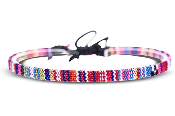 Made by Nami Pulsera Boho Surfer para Mujer y Hombre - Accesorios para Fiestas y de Playa - Hechos a Mano - 100% Resistente al Agua y Ajustable (Rosa)