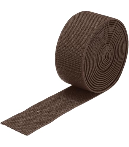 Fascia Elastica Per Cucito 3cm X 5 Iarde - Marrone Chiaro, Alta Elasticità Per Abiti E Accessori - Foto 7
