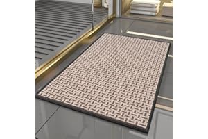 WUMEIJIAJU Kitchen Rugs, Kitchen Mats Non-slip, Washable & Absorbent Kitchen Carpets Doormat Entry Mat for Kitchen, Front of Sink, Doorway, Hallway, Laundry (Black, 45x70cm)