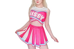 LittleForBig Unisex Ärmellose Loungewear Babydoll Cheer Sissy Croptop Minirock Bralette Set