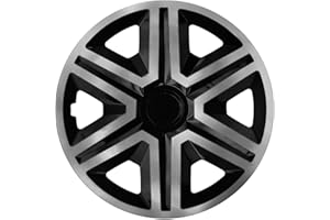 NRM Action Lot de 4 enjoliveurs universels pour voiture (graphite/noir, 14")